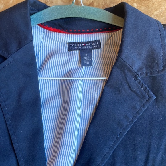 Tommy Hilfiger blazer navy blue size 14 - Picture 3 of 3